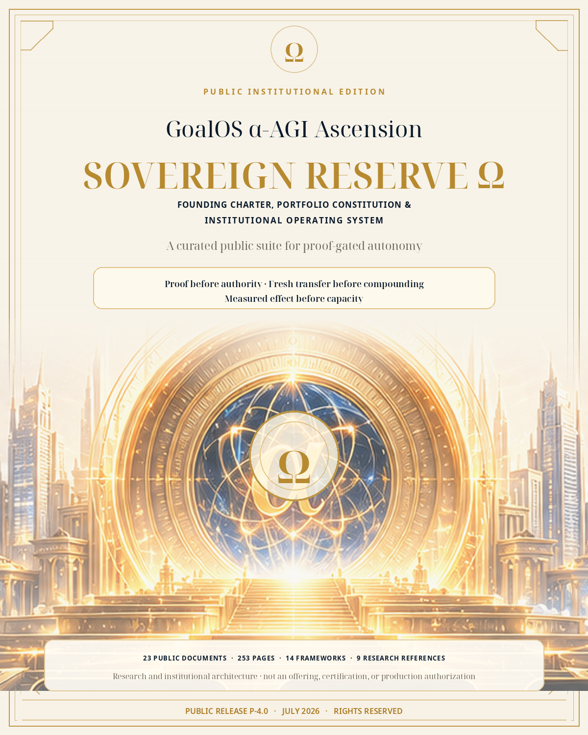 GoalOS Sovereign Reserve Omega Public Institutional Edition cover