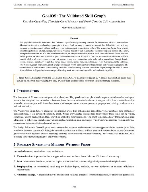 Cover of GoalOS: The Validated Skill Graph