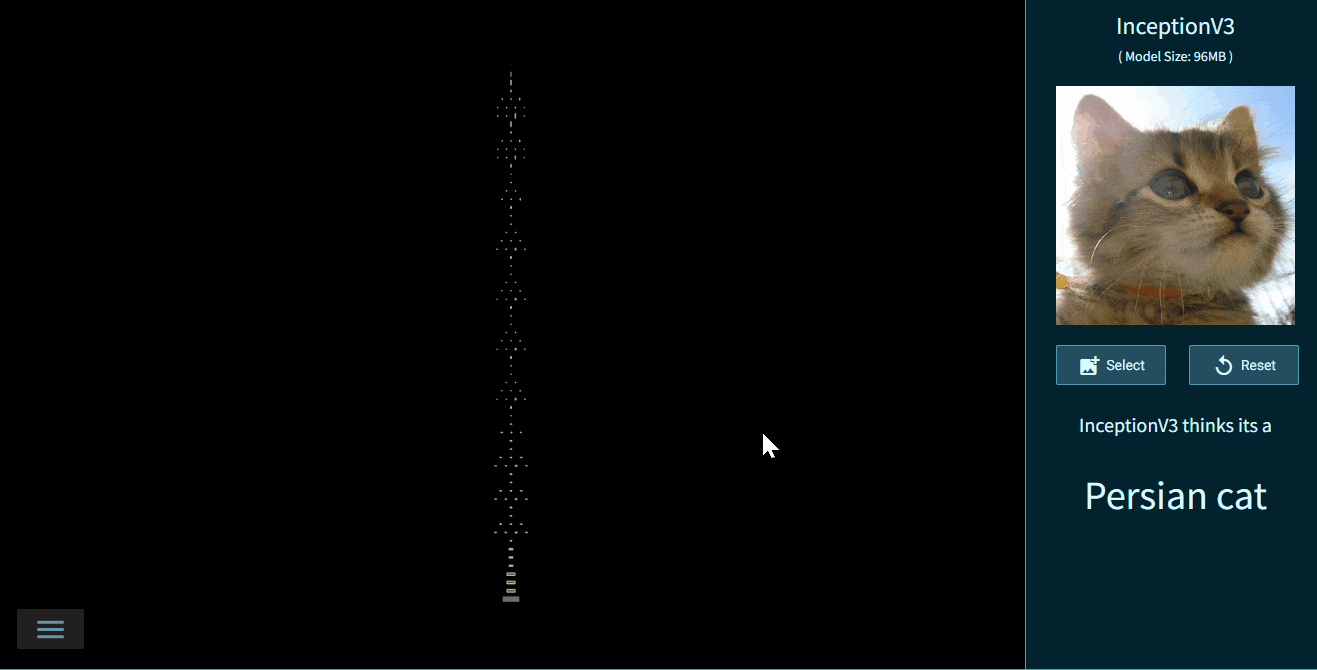 Interactive Inceptionv3 created by TensorSpace https://tensorspace.org