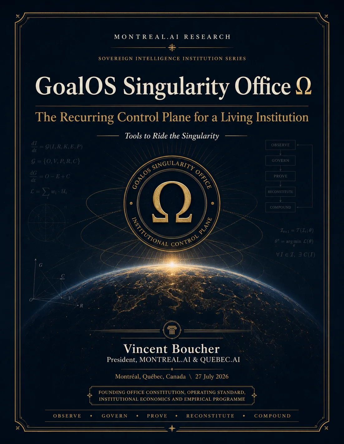 GoalOS Singularity Office institutional research artwork